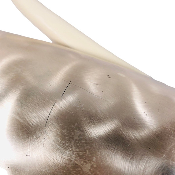 Vintage WMF Ikora MCM Brushed Metal Coated Ceramic Coffee Pot Creamer Silver - Picture 10 of 12